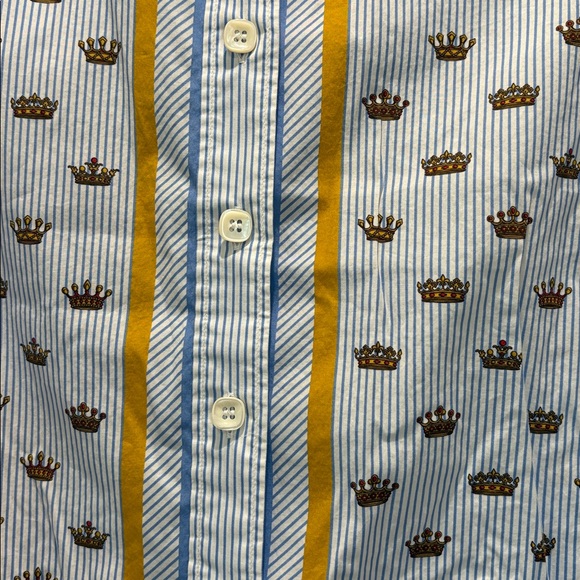 820 Caliban Crown Print Button Down | 40 Medium - Picture 2 of 9